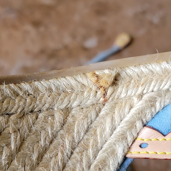 Louis Vuitton Leather/Suede String Wedge Sz. Eur 38 - Picture 13 of 14